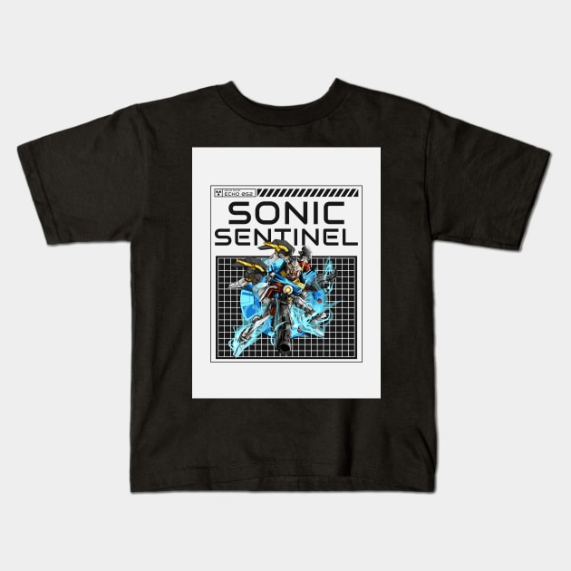 SONIC SENTINEL Kids T-Shirt by AladdinHub